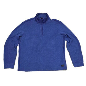 Boss Hugo Boss Quarter-zip sweater Y2K knitt structure blue medium A004664